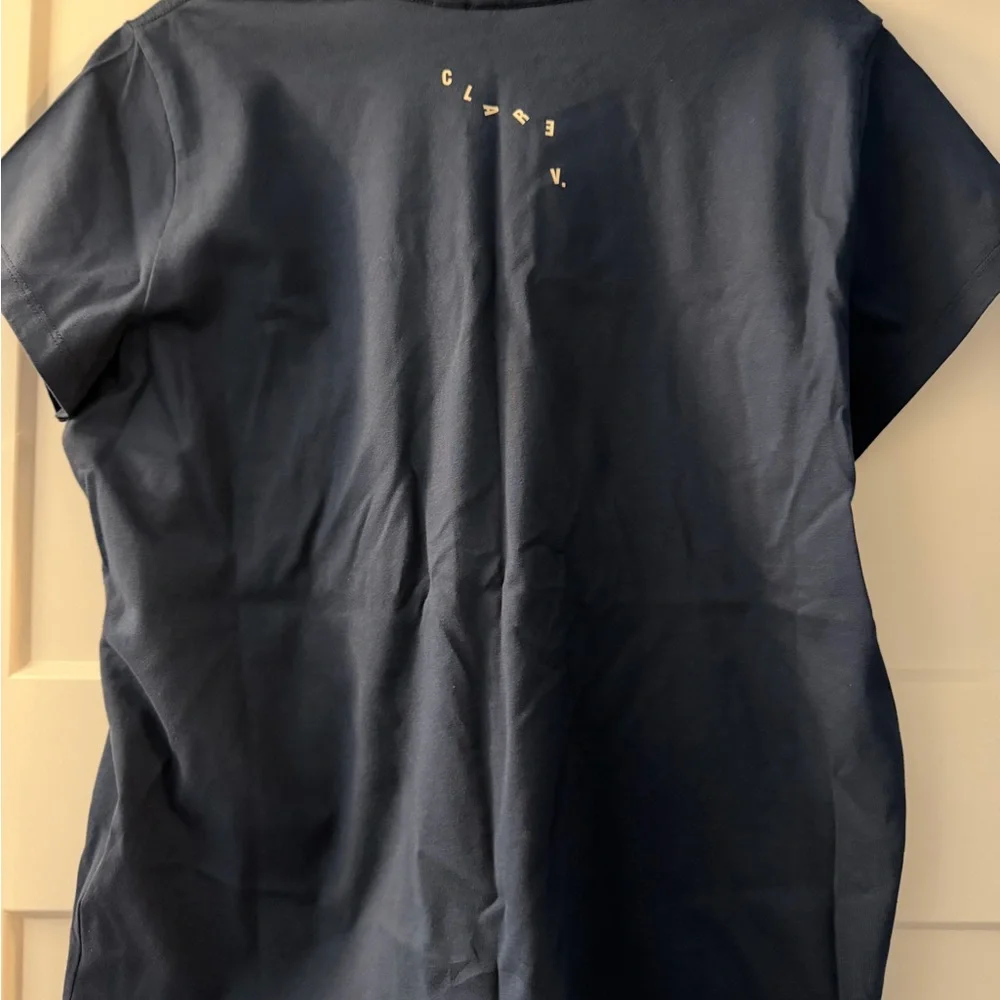 Clare V. Navy Blue T-Shirt with 'Oui' Print size small NWT - Picture 4 of 4